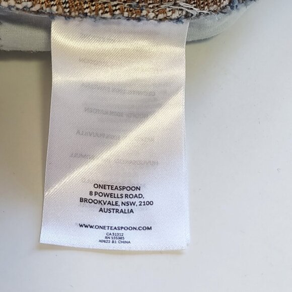 One Teaspoon Floral Embroidered Long Trucker Denim Skirt Retro Boho  US Size 26 - Picture 15 of 15